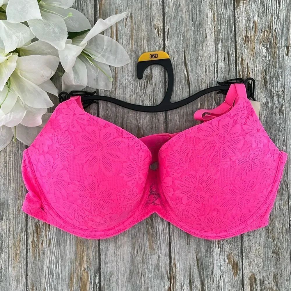 Women's All Over Lace Push UpโBra with Sugarcup, Size 36D